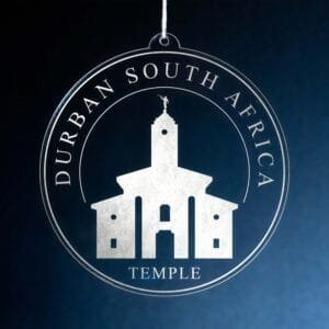 LDS Durban South Africa Temple Christmas Ornament