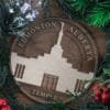 LDS Edmonton Alberta Temple Christmas Ornament with Christmas Decorations