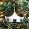 LDS Edmonton Alberta Temple Christmas Ornament hanging on a Tree