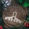 LDS Freiberg Germany Temple Christmas Ornament with Christmas Decorations