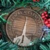 LDS Guatemala City Guatemala Temple Christmas Ornament with Christmas Decorations