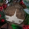 LDS Halifax Nova Scotia Temple Christmas Ornament with Christmas Decorations