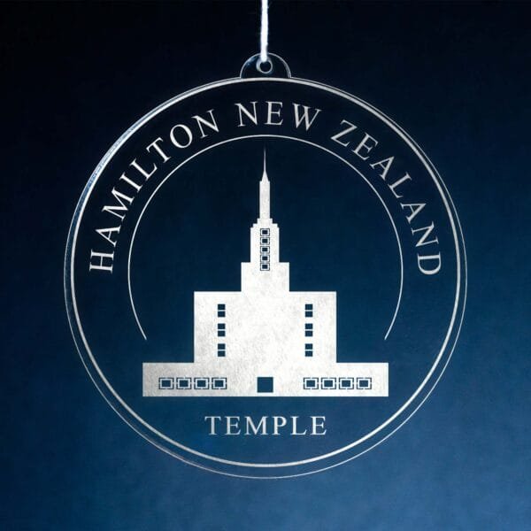 LDS Hamilton New Zealand Temple Christmas Ornament
