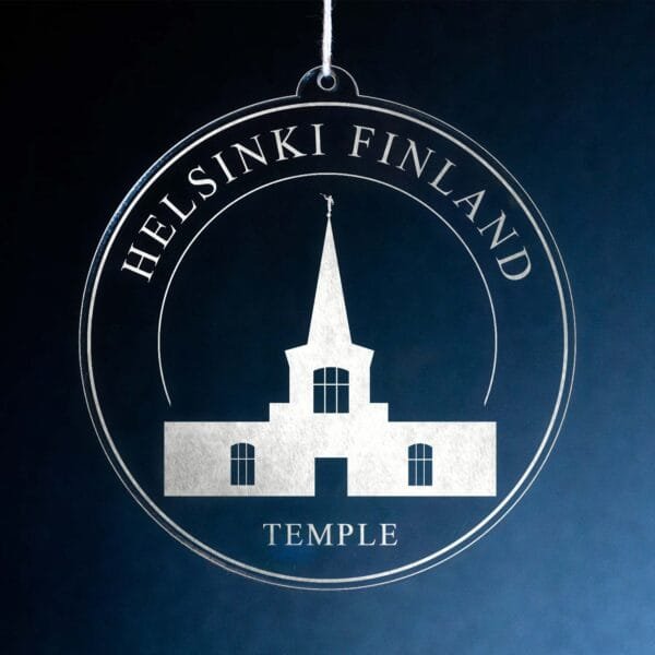 LDS Helsinki Finland Temple Christmas Ornament