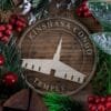 LDS Kinshasa Democratic Republic of the Congo Temple Christmas Ornament with Christmas Decorations