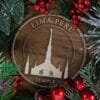 LDS Lima Peru Temple Christmas Ornament with Christmas Decorations