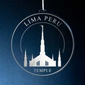 LDS Lima Peru Temple Christmas Ornament
