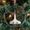 LDS Manila Philippines Temple Christmas Ornament hanging on a Tree