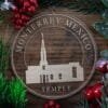 LDS Monterrey Mexico Temple Christmas Ornament with Christmas Decorations