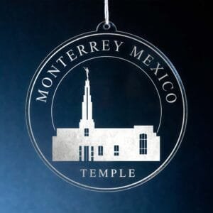 LDS Monterrey Mexico Temple Christmas Ornament