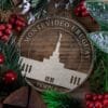 LDS Montevideo Uruguay Temple Christmas Ornament with Christmas Decorations