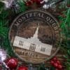 LDS Montreal Quebec Temple Christmas Ornament with Christmas Decorations