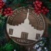LDS Oaxaca Mexico Temple Christmas Ornament with Christmas Decorations