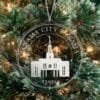 LDS Panama City Panama Temple Christmas Ornament hanging on a Tree