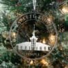 LDS Papeete Tahiti Temple Christmas Ornament hanging on a Tree