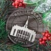 LDS Recife Brazil Temple Christmas Ornament with Christmas Decorations