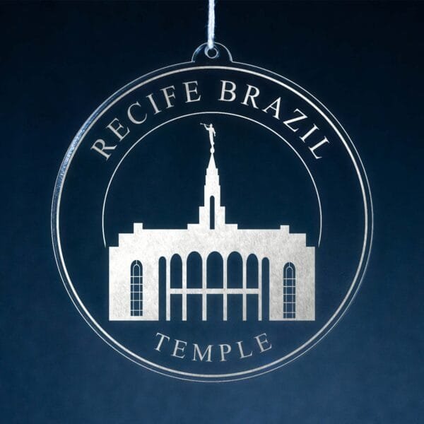 LDS Recife Brazil Temple Christmas Ornament