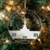 LDS Regina Saskatchewan Temple Christmas Ornament hanging on a Tree