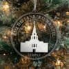 LDS Rio de Janeiro Brazil Temple Christmas Ornament hanging on a Tree