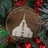 LDS Rome Italy Temple Christmas Ornament with Christmas Decorations