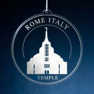 LDS Rome Italy Temple Christmas Ornament