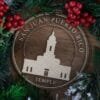LDS San Juan Puerto Rico Temple Christmas Ornament with Christmas Decorations
