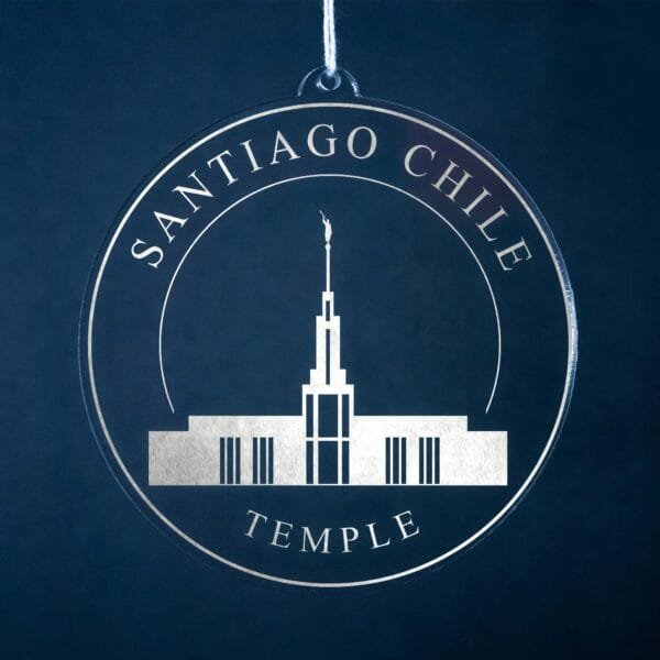 LDS Santiago Chile Temple Christmas Ornament