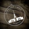 LDS Santiago Chile Temple Christmas Ornament laying on a Wooden Background