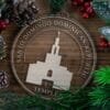 LDS Santo Domingo Dominican Republic Temple Christmas Ornament with Christmas Decorations