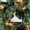 LDS Seoul Korea Temple Christmas Ornament hanging on a Tree