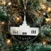 LDS Suva Fiji Temple Christmas Ornament hanging on a Tree