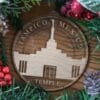LDS Tampico Mexico Temple Christmas Ornament with Christmas Decorations