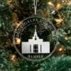 LDS Tegucigalpa Honduras Temple Christmas Ornament hanging on a Tree