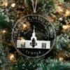 LDS The Hague Netherlands Temple Christmas Ornament hanging on a Tree