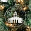 LDS Tijuana Mexico Temple Christmas Ornament hanging on a Tree