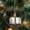 LDS Tokyo Japan Temple Christmas Ornament hanging on a Tree