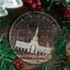 LDS Toronto Ontario Temple Christmas Ornament with Christmas Decorations