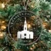 LDS Urdaneta Philippines Temple Christmas Ornament hanging on a Tree