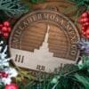 LDS Villahermosa Mexico Temple Christmas Ornament with Christmas Decorations