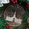 LDS Winnipeg Manitoba Temple Christmas Ornament with Christmas Decorations