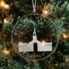 LDS Winnipeg Manitoba Temple Christmas Ornament hanging on a Tree